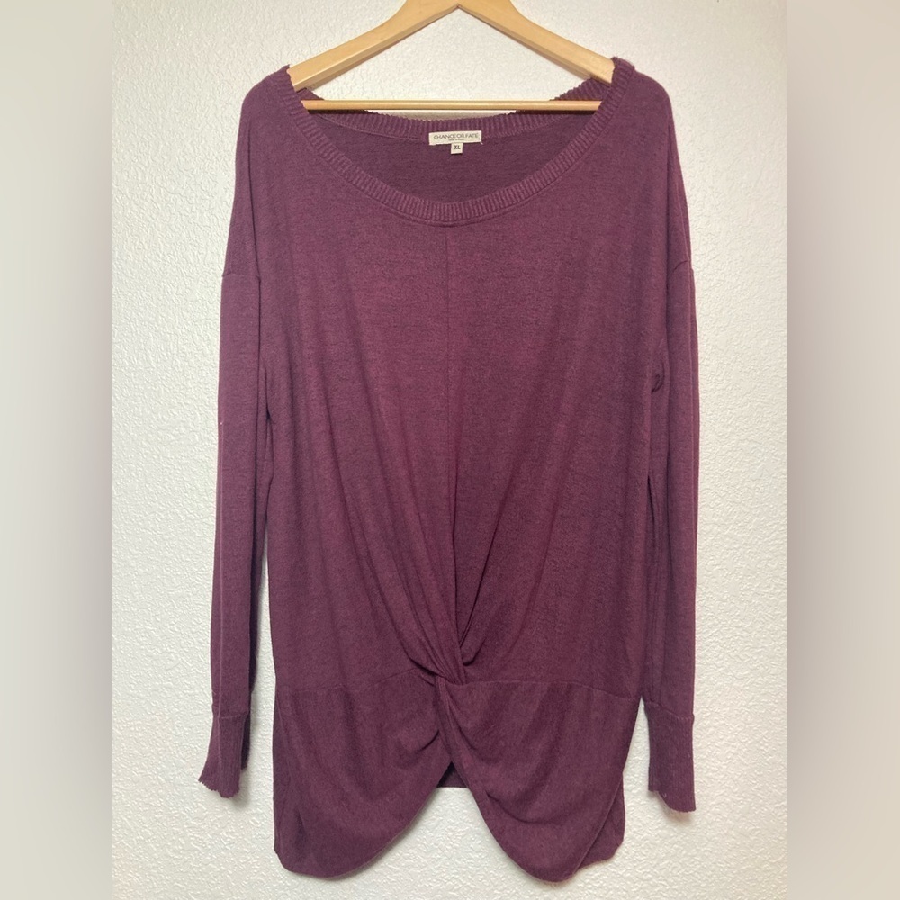 Chance or fate purple sweater knot detail XL long sleeve